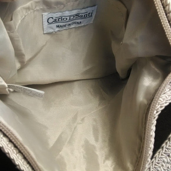 BNWOT CROCHET LIKE PURSE BY CARLO D'SANTI  CREAM COLOR - Picture 3 of 5